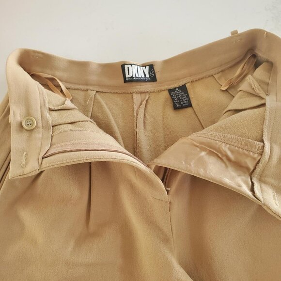 DKNY Camel/Tan Color Detachable Stirrup Strap Stretch Equestrian Style Pants 8 - Picture 4 of 10